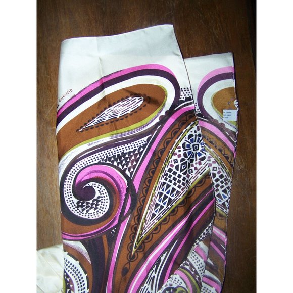 Dianaira Silk Scarf Wrap Cape 80" x22" Paisley Print - Picture 3 of 8